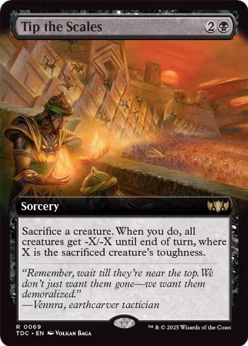 Tip the Scales (Extended Art) (69), Commander: Tarkir: Dragonstorm — Magic card price