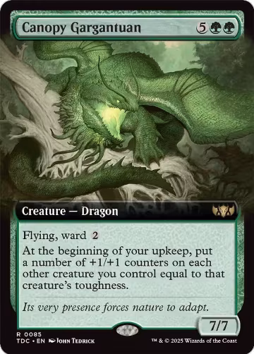 Canopy Gargantuan (Extended Art) (85), Commander: Tarkir: Dragonstorm — Magic card price