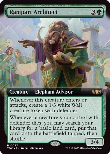 Rampart Architect (Extended Art) (87), Commander: Tarkir: Dragonstorm — Magic card price