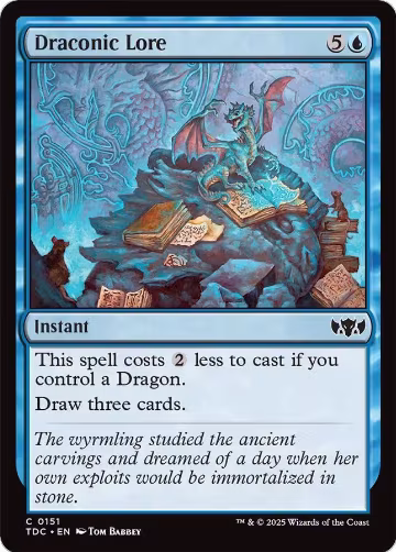 Draconic Lore (151), Commander: Tarkir: Dragonstorm — Magic card price