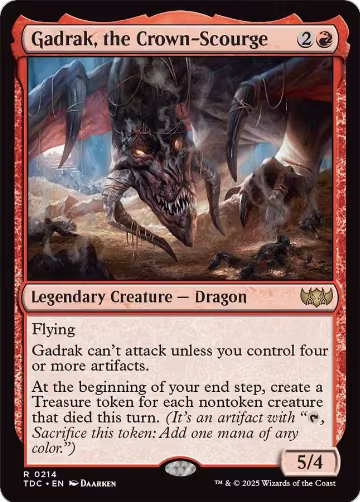 Gadrak, the Crown-Scourge (214), Commander: Tarkir: Dragonstorm — Magic card price