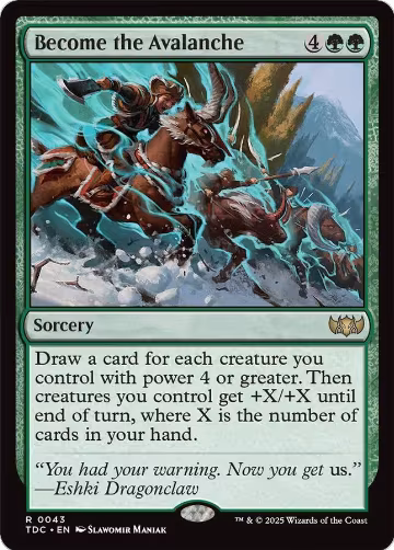 Become the Avalanche (43), Commander: Tarkir: Dragonstorm — Magic card price