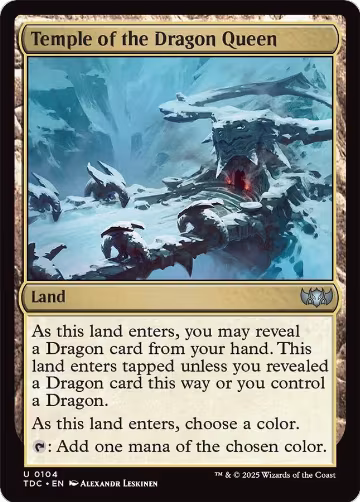 Temple of the Dragon Queen (104), Commander: Tarkir: Dragonstorm — Magic card price