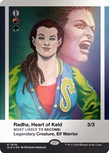 Radha, Heart of Keld (Rainbow Foil) (1876), Secret Lair Drop Series — Magic card price