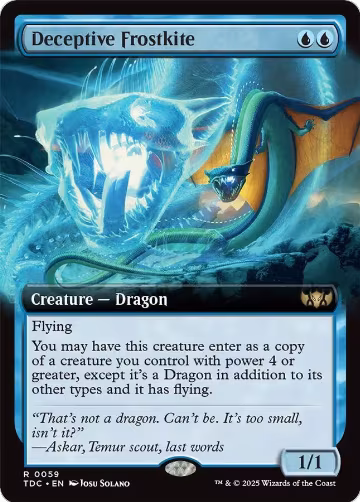 Deceptive Frostkite (Extended Art) (59), Commander: Tarkir: Dragonstorm — Magic card price