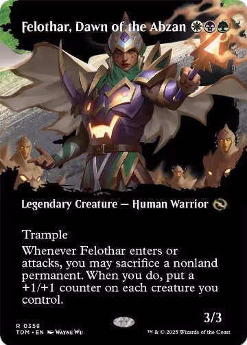 Felothar, Dawn of the Abzan (Borderless) (358), Tarkir: Dragonstorm — Magic card price