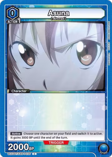 Asuna (035) (Box Topper Foil) (UE07BT/SAO-1-035), Sword Art Online — Union Arena card price