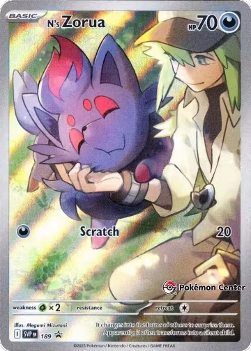 N's Zorua - 189 (Pokemon Center Exclusive) (189), Scarlet & Violet Promo Cards — Pokémon card price