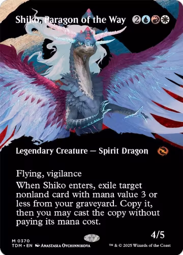 Shiko, Paragon of the Way (Borderless) (370), Tarkir: Dragonstorm — Magic card price