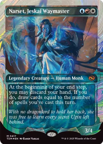 Narset, Jeskai Waymaster (Showcase) (Halo Foil) (417), Tarkir: Dragonstorm — Magic card price