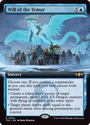 Will of the Temur (Extended Art) (64), Commander: Tarkir: Dragonstorm — Magic card price