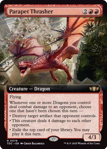 Parapet Thrasher (Extended Art) (76), Commander: Tarkir: Dragonstorm — Magic card price