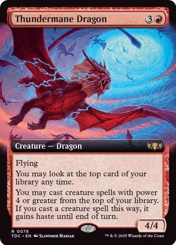 Thundermane Dragon (Extended Art) (78), Commander: Tarkir: Dragonstorm — Magic card price