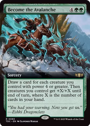 Become the Avalanche (Extended Art) (83), Commander: Tarkir: Dragonstorm — Magic card price