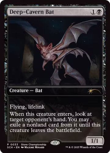 Deep-Cavern Bat (33), Game Day & Store Championship Promos — Magic card price