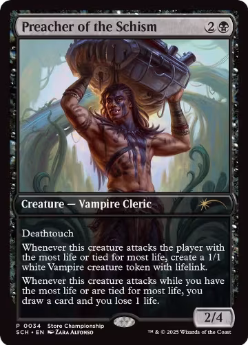 Preacher of the Schism (34), Game Day & Store Championship Promos — Magic card price