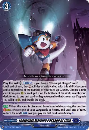 Footprints Marking Passage of Time (D-PR/755) (D-PR/755EN), D Promo Cards — Vanguard card price