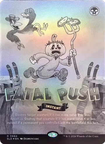 Fatal Push (0884) (Black & White Foil) (884), Secret Lair Drop Series — Magic card price