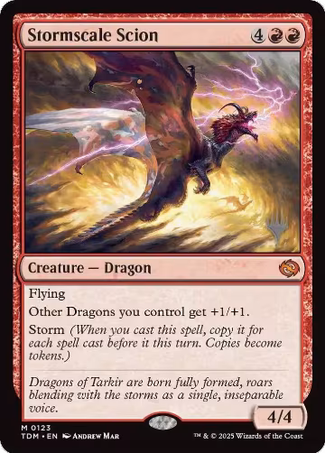 Stormscale Scion (123), Promo Pack: Tarkir: Dragonstorm — Magic card price