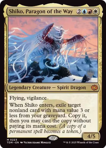 Shiko, Paragon of the Way (223), Promo Pack: Tarkir: Dragonstorm — Magic card price