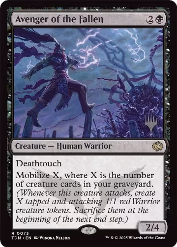 Avenger of the Fallen (73), Promo Pack: Tarkir: Dragonstorm — Magic card price