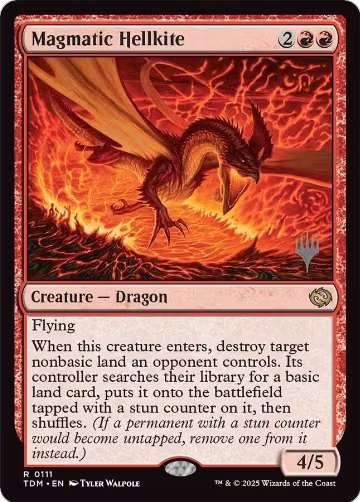 Magmatic Hellkite (111), Promo Pack: Tarkir: Dragonstorm — Magic card price