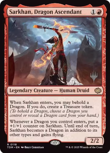 Sarkhan, Dragon Ascendant (118), Promo Pack: Tarkir: Dragonstorm — Magic card price