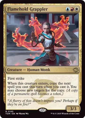 Flamehold Grappler (185), Promo Pack: Tarkir: Dragonstorm — Magic card price