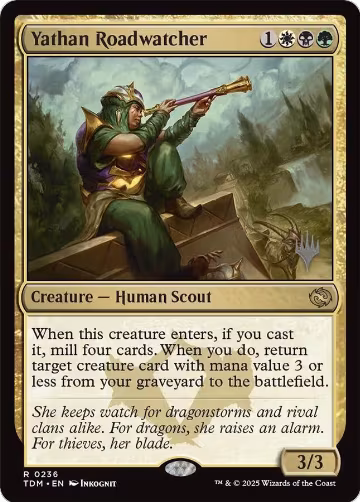 Yathan Roadwatcher (236), Promo Pack: Tarkir: Dragonstorm — Magic card price