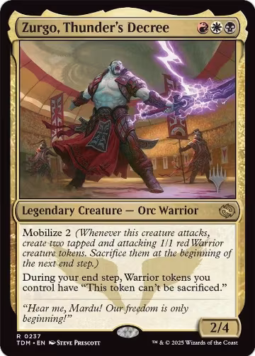 Zurgo, Thunder's Decree (237), Promo Pack: Tarkir: Dragonstorm — Magic card price