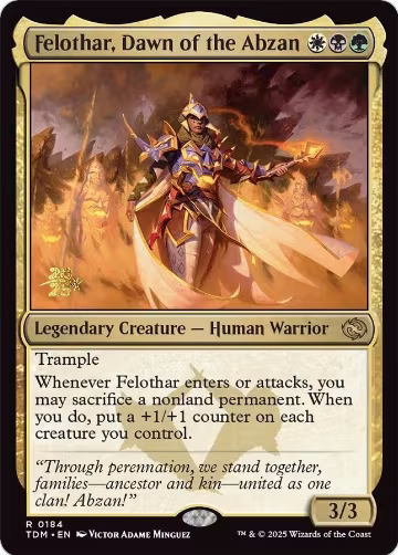 Felothar, Dawn of the Abzan (184), Prerelease Cards — Magic card price