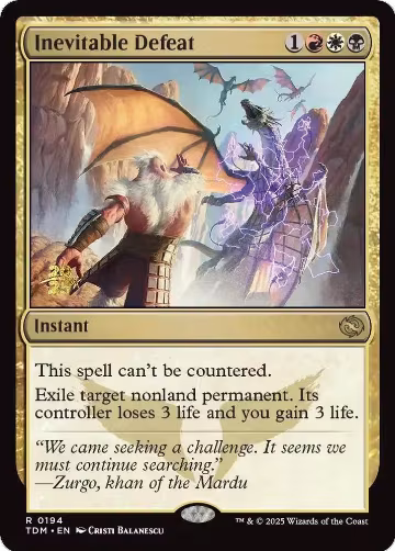Inevitable Defeat (194), Prerelease Cards — Magic card price
