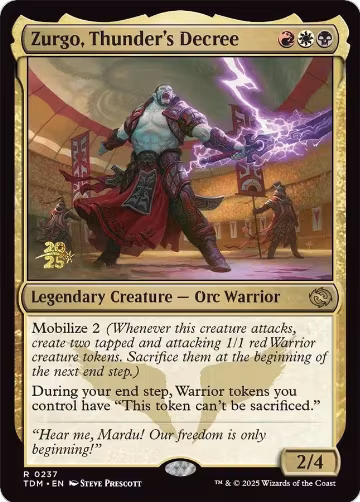 Zurgo, Thunder's Decree (237), Prerelease Cards — Magic card price