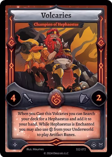Volcaries - Champion of Hephaestus (SS2-072), Shattered Stars Chapter 2 [SS2] — Elestrals card price