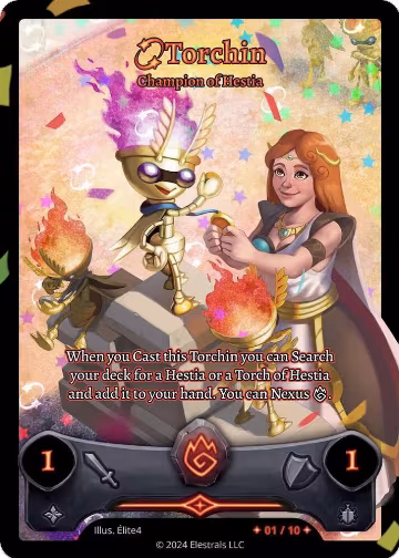 Torchin - Champion of Hestia (Serialized) (/10), Shattered Stars Chapter 2 [SS2] — Elestrals card price