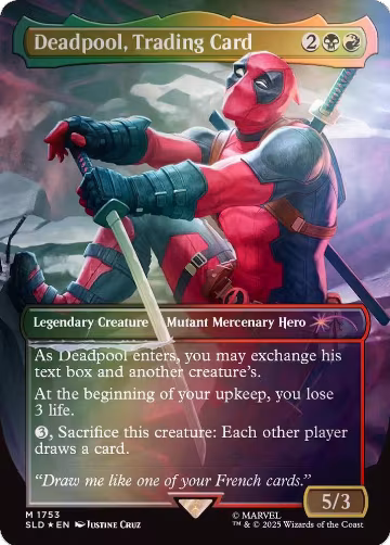 Deadpool, Trading Card (1753) (Rainbow Foil) (1753), Secret Lair Drop Series — Magic card price