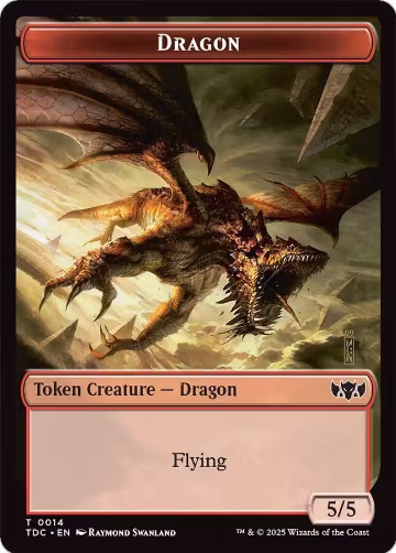 Dragon (0014) // Treasure Double-Sided Token (14 // 16), Commander: Tarkir: Dragonstorm — Magic card price