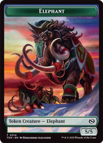 Elephant // Treasure Double-Sided Token (14 // 16), Tarkir: Dragonstorm — Magic card price
