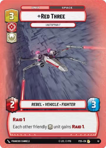 Red Three - Unstoppable (41), Organized Play Promos — Star Wars card price