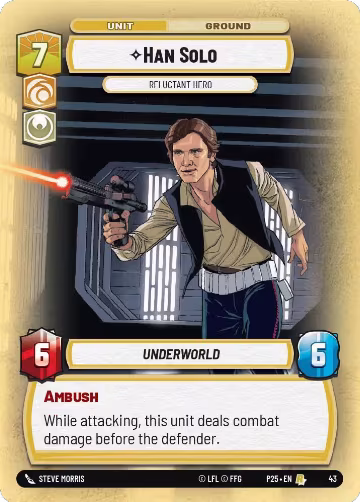 Han Solo - Reluctant Hero (43), Organized Play Promos — Star Wars card price