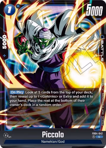 Piccolo (Limited Pack 01) (FB04-042), Tournament and Championship Promos — DB Fusion card price