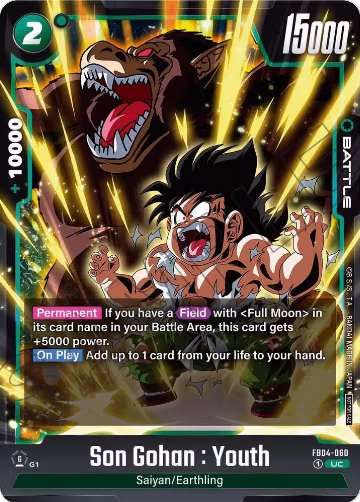 Son Gohan : Youth (Limited Pack 01) (FB04-060), Tournament and Championship Promos — DB Fusion card price
