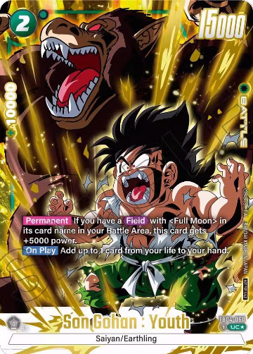 Son Gohan : Youth (Alternate Art) (Limited Pack 01) (FB04-060), Tournament and Championship Promos — DB Fusion card price