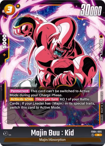 Majin Buu : Kid (Limited Pack 01) (FB04-095), Tournament and Championship Promos — DB Fusion card price