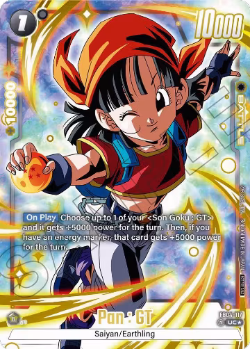 Pan : GT (Alternate Art) (Limited Pack 01) (FB04-117), Tournament and Championship Promos — DB Fusion card price