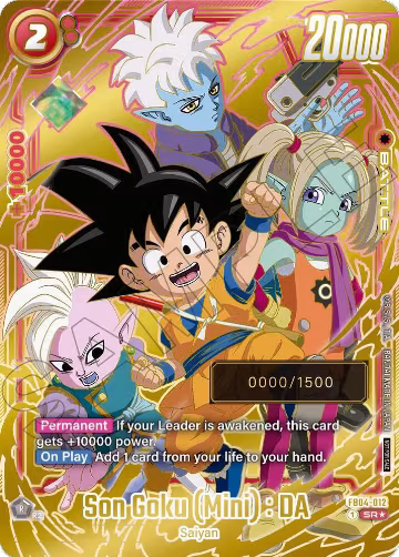 Son Goku (Mini) : DA (Serial Numbered) (FB04-012), Fusion World Promotion Cards and Packs — DB Fusion card price