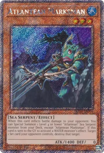 Atlantean Marksman (Platinum Secret Rare) (RA04-EN009), Quarter Century Stampede — Yu-Gi-Oh! card price