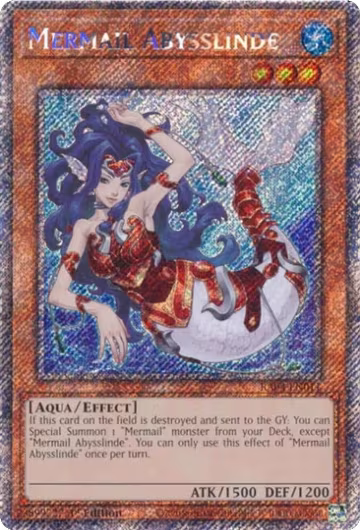 Mermail Abysslinde (Platinum Secret Rare) (RA04-EN011), Quarter Century Stampede — Yu-Gi-Oh! card price