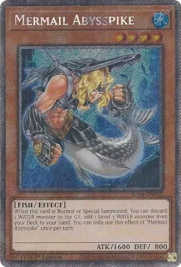 Mermail Abysspike (Platinum Secret Rare) (RA04-EN012), Quarter Century Stampede — Yu-Gi-Oh! card price