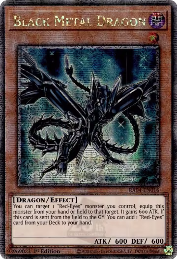Black Metal Dragon (Quarter Century Secret Rare) (RA04-EN016), Quarter Century Stampede — Yu-Gi-Oh! card price